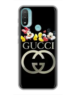 Чехол для Motorola MOTO E40 с картинкой «Gucci — герои Disney»