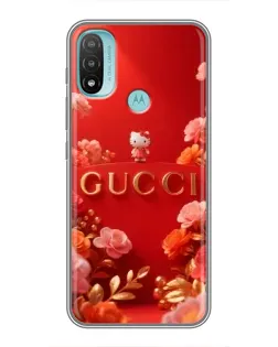 Чехол для Motorola MOTO E40 с картинкой «Gucci — золотой сад»