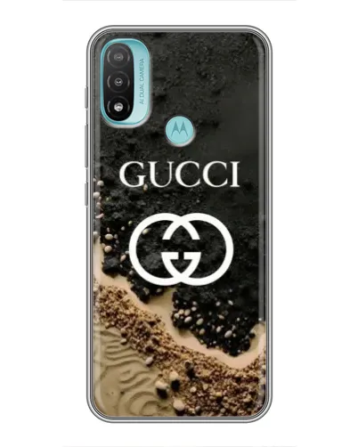 Чехол для Motorola MOTO E40 с картинкой «Gucci — песчаные дюны»