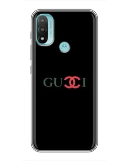 Чехол для Motorola MOTO E40 с картинкой «Gucci — красный градиент»