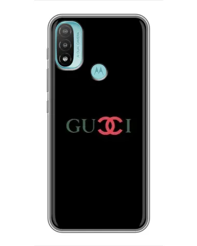 Чехол для Motorola MOTO E40 с картинкой «Gucci — красный градиент»