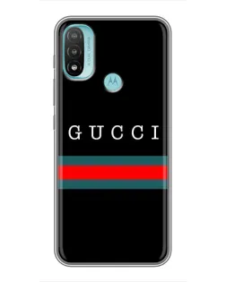 Чехол для Motorola MOTO E40 с картинкой «Gucci — красный пояс»