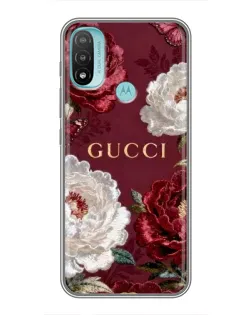 Чохол для Motorola MOTO E40 з картинкою «Gucci — бордові троянди» Чохол для Motorola MOTO E40 з картинкою «Gucci — бордові троянди»