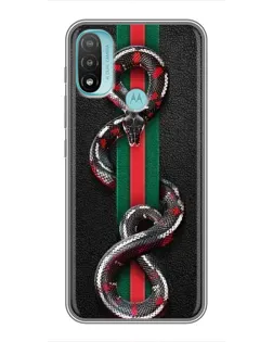 Чохол для Motorola MOTO E40 з картинкою «Gucci — змія на смузі» Чохол для Motorola MOTO E40 з картинкою «Gucci — змія на смузі»