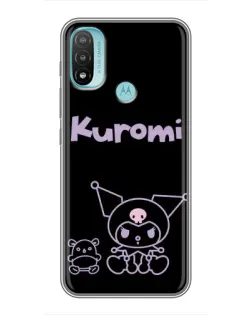 Чехол для Motorola MOTO E40 с картинкой «Kuromi — черный минимализм» Чехол для Motorola MOTO E40 с картинкой «Kuromi — черный минимализм»