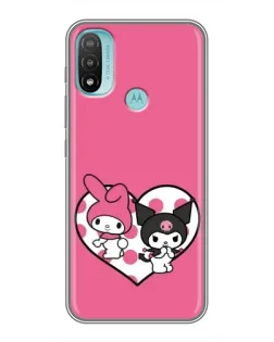 Чехол для Motorola MOTO E40 с картинкой «Kuromi и My Melody» Чехол для Motorola MOTO E40 с картинкой «Kuromi и My Melody»