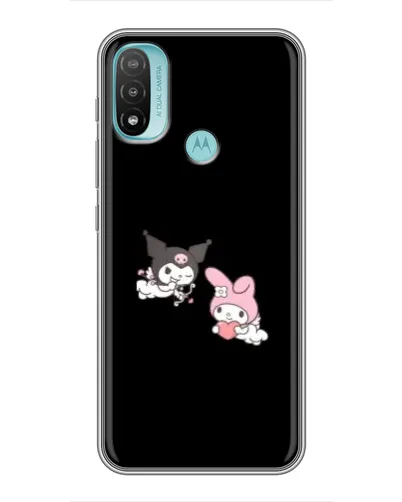 Чехол для Motorola MOTO E40 с картинкой «My Melody и Kuromi»
