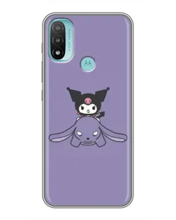 Чехол для Motorola MOTO E40 с картинкой «Kuromi на лиловом фоне» Чехол для Motorola MOTO E40 с картинкой «Kuromi на лиловом фоне»