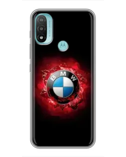 Чехол для Motorola MOTO E40 с картинкой «Логотип BMW — вспышка»