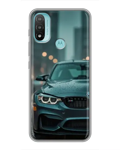 Чехол для Motorola MOTO E40 с картинкой «BMW в огнях города» Чехол для Motorola MOTO E40 с картинкой «BMW в огнях города»
