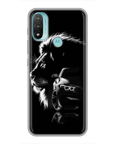 Чехол для Motorola MOTO E40 с картинкой «BMW и лев» Чехол для Motorola MOTO E40 с картинкой «BMW и лев»