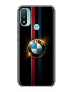 Чехол для Motorola MOTO E40 с картинкой «BMW M-Power неон»