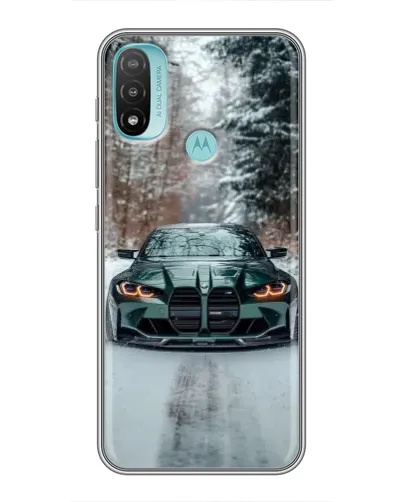 Чехол для Motorola MOTO E40 с картинкой «BMW в зимнем лесу» Чехол для Motorola MOTO E40 с картинкой «BMW в зимнем лесу»