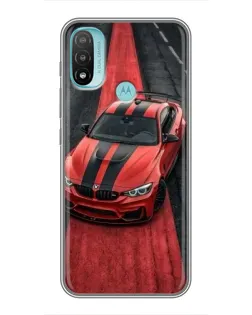 Чехол для Motorola MOTO E40 с картинкой «BMW на красной дорожке»
