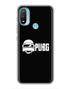 Чехол для Motorola MOTO E40 с картинкой «PUBG — классический лого»