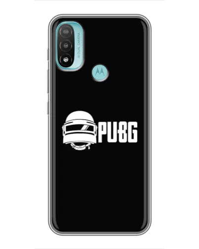 Чехол для Motorola MOTO E40 с картинкой «PUBG — классический лого»