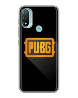 Чехол для Motorola MOTO E40 с картинкой «PUBG — рамка лого»