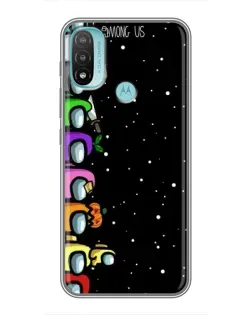 Чехол для Motorola MOTO E40 с картинкой «Команда Among Us»