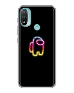 Чехол для Motorola MOTO E40 с картинкой «Among Us градиент»