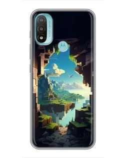 Чехол для Motorola MOTO E40 с картинкой «Вид из пещеры»