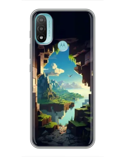 Чехол для Motorola MOTO E40 с картинкой «Вид из пещеры»