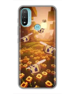 Чехол для Motorola MOTO E40 с картинкой «Поле подсолнухов»