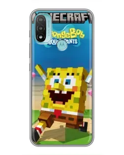 Чехол для Motorola MOTO E40 с картинкой «Губка Боб Minecraft» Чехол для Motorola MOTO E40 с картинкой «Губка Боб Minecraft»