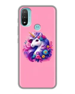 Чехол для Motorola MOTO E40 с картинкой «Сказочный единорог»
