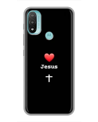 Чехол для Motorola MOTO E40 с картинкой «Сердце - Jesus» Чехол для Motorola MOTO E40 с картинкой «Сердце - Jesus»