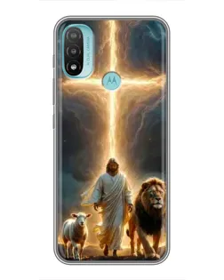 Чехол для Motorola MOTO E40 с картинкой «Лев Иуды и Свет» Чехол для Motorola MOTO E40 с картинкой «Лев Иуды и Свет»