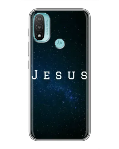 Чехол для Motorola MOTO E40 с картинкой «Звездное небо Jesus» Чехол для Motorola MOTO E40 с картинкой «Звездное небо Jesus»