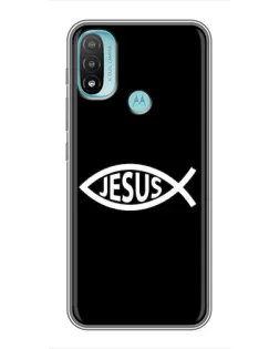 Чехол для Motorola MOTO E40 с картинкой «Классический Jesus»