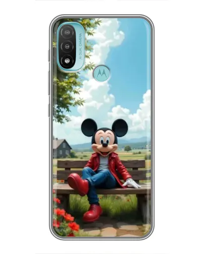 Чехол для Motorola MOTO E40 с картинкой «Микки на скамейке» Чехол для Motorola MOTO E40 с картинкой «Микки на скамейке»