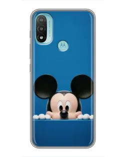 Чехол для Motorola MOTO E40 с картинкой «Микки выглядывает»