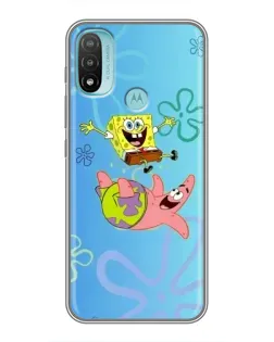 Чехол для Motorola MOTO E40 с картинкой «Спанч Боб и Патрик»