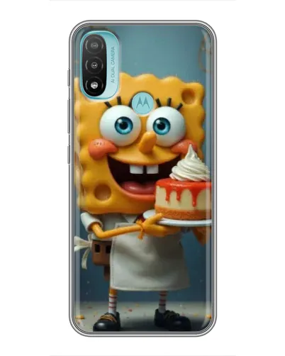Чехол для Motorola MOTO E40 с картинкой «Повар Спанч Боб»