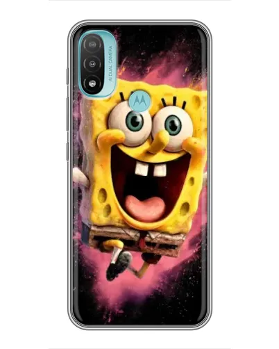 Чехол для Motorola MOTO E40 с картинкой «Взрывной Спанч Боб»