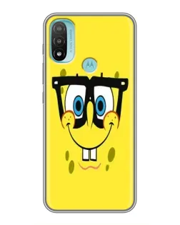 Чехол для Motorola MOTO E40 с картинкой «Минималистичный Спанч Боб»