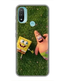 Чехол для Motorola MOTO E40 с картинкой «Друзья на лужайке»