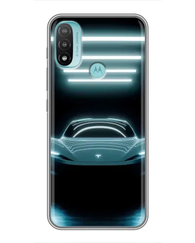 Чехол для Motorola MOTO E40 с картинкой «Tesla в неоне» Чехол для Motorola MOTO E40 с картинкой «Tesla в неоне»