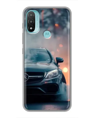 Чехол для Motorola MOTO E40 с картинкой «Mercedes — ночной город» Чехол для Motorola MOTO E40 с картинкой «Mercedes — ночной город»