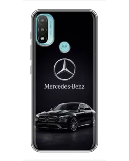 Чехол для Motorola MOTO E40 с картинкой «Mercedes — решетка радиатора»