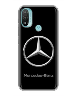 Чехол для Motorola MOTO E40 с картинкой «Mercedes Silver Logo»