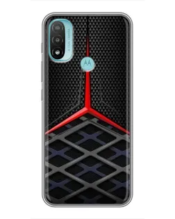 Чехол для Motorola MOTO E40 с картинкой «Mercedes Carbon Grid»