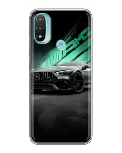 Чехол для Motorola MOTO E40 с картинкой «Темный Mercedes AMG»