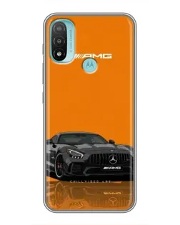 Чехол для Motorola MOTO E40 с картинкой «Оранжевый Mercedes AMG»