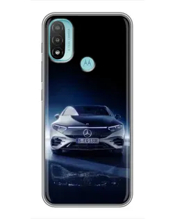 Чехол для Motorola MOTO E40 с картинкой «Ночной Mercedes EQ»