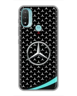Чехол для Motorola MOTO E40 с картинкой «Mercedes — бирюзовый акцент»