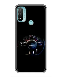 Чехол для Motorola MOTO E40 с картинкой «Салон Audi — руль» Чехол для Motorola MOTO E40 с картинкой «Салон Audi — руль»