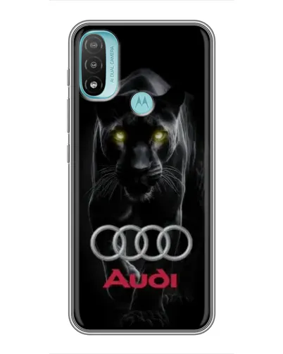 Чехол для Motorola MOTO E40 с картинкой «Пантера и Audi» Чехол для Motorola MOTO E40 с картинкой «Пантера и Audi»